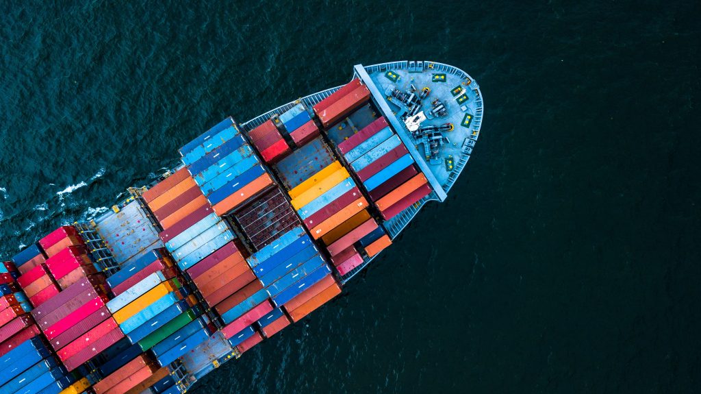 Stock image front of cargo ship
